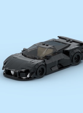 国产兼容性小颗粒积木阿尔法Romeo 33赛车模型儿童益智手工玩具车