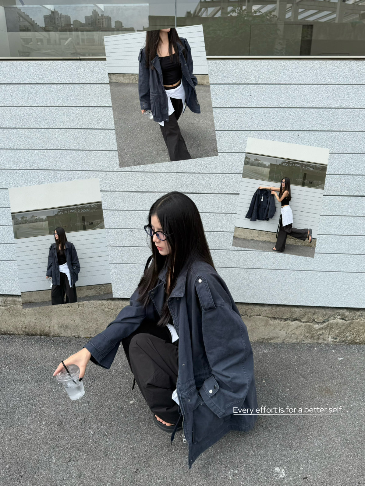 26秋AIAY外套韩版宽松中长风衣松弛复古洗色内有抽绳外套女7151#