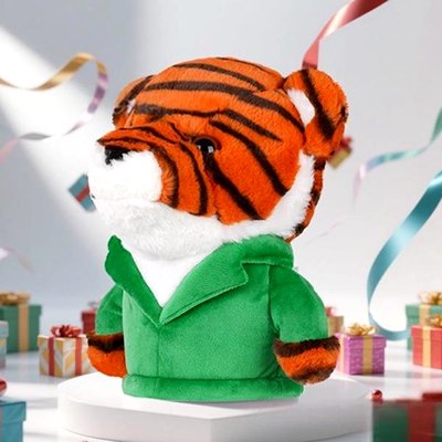 高尔夫木杆发球木帽套 1号木 毛绒老虎Headcover 高尔夫球头保护