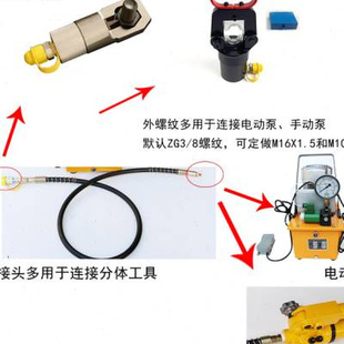 23液压工具e高压油管软管橡胶管含M1015接头内外螺纹70MPA液压油