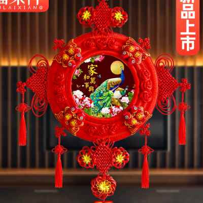 新款桃木中国结挂件客厅大号小装饰玄关招财新居镇宅福字手工编挂