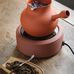 烧水壶煮白茶公道杯纯手工电陶炉玉书煨 红泥一醉砂铫煮茶器陶罐