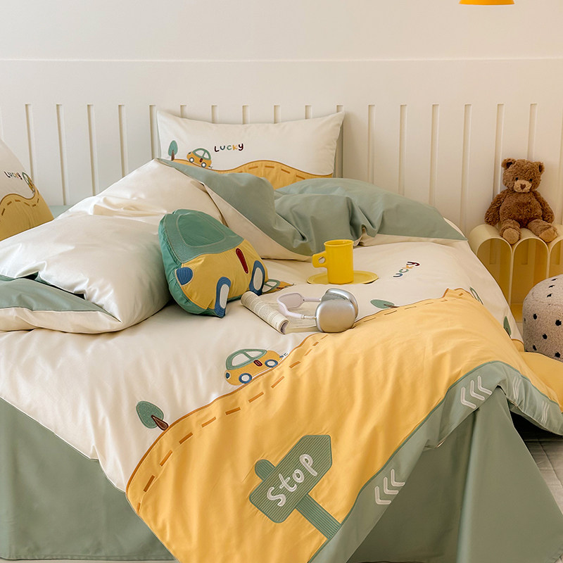 高精密可爱儿童纯棉120支澳棉长绒棉卡通四件套贴布绣全棉床品2m,床上用品,床品套件/四件套/多件套,淘宝优惠券,粉丝福利购,淘宝优惠卷