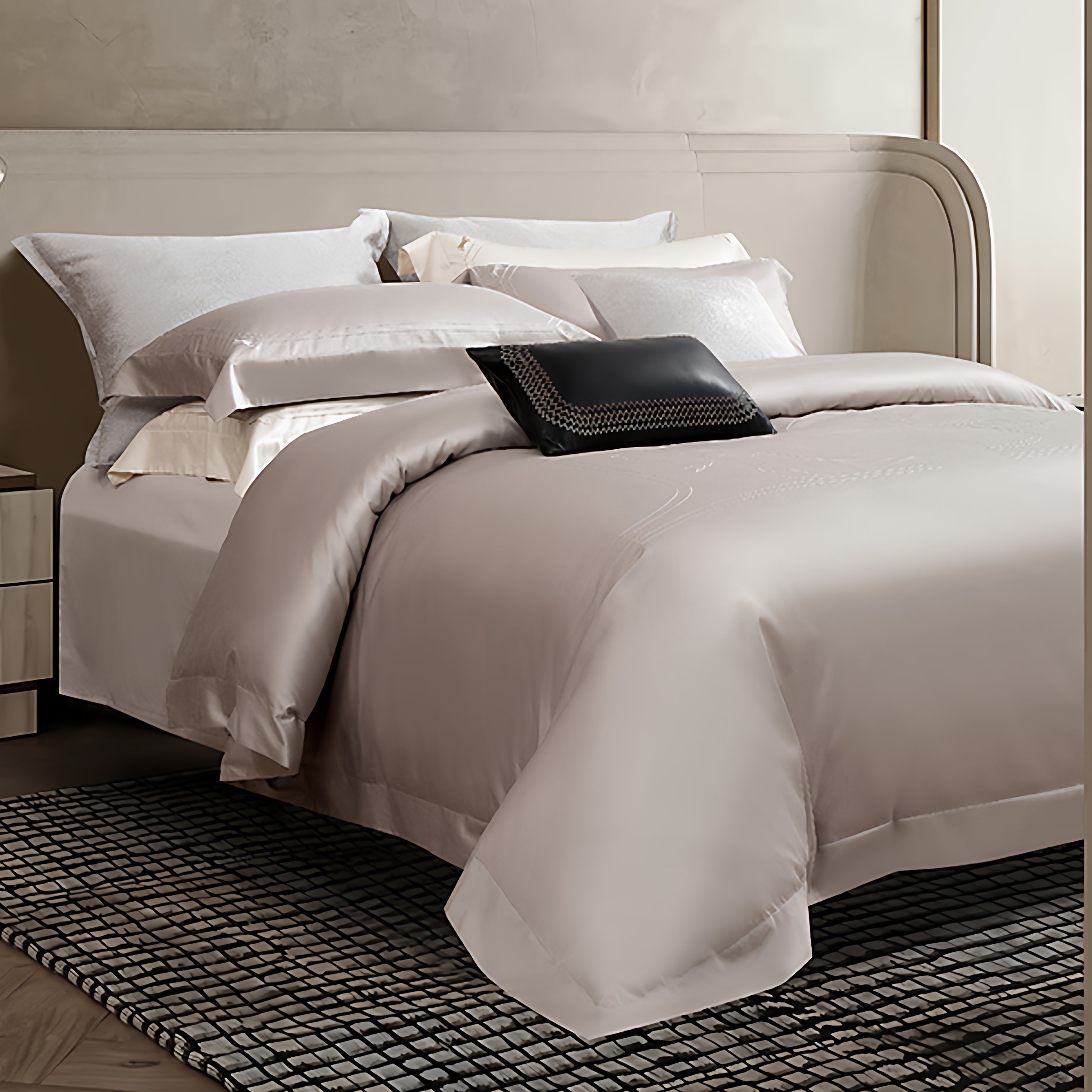 KASS LETON卡诗兰顿高端160支匹马棉刺绣全棉四件套纯棉床单被套