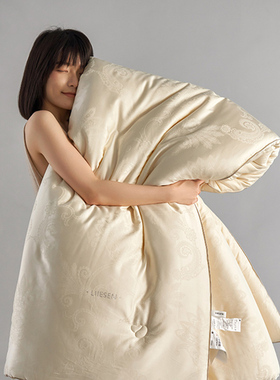 LIIESEN丽笙高奢豆尊80%大豆被夏季薄被子秋冬被芯抗菌加厚双人被