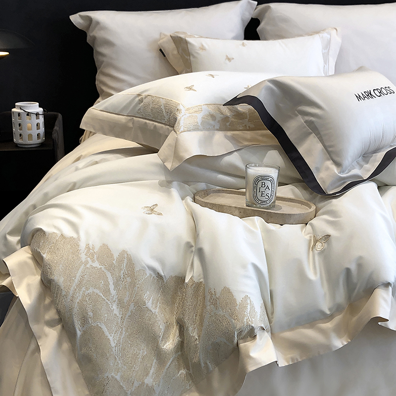 高端专柜正品100支匹马棉刺绣全棉黄金棉四件套纯棉床品