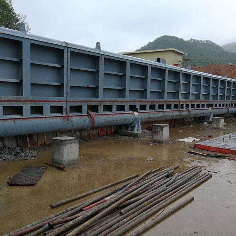 液压钢坝闸门底横轴翻转式自动翻板闸门市政景观钢坝闸门