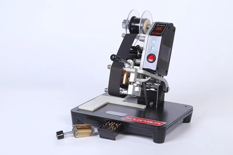 华侨HP241S手压直热色带印码机日期批号印码机三排手动色带打码机