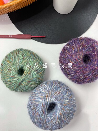 Mohair中粗马海毛特色竹节喷毛纱diy围巾毛衣帽子手套手工毛线
