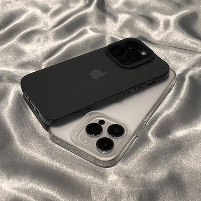 黑色磨砂超薄高级透明苹果手机壳
