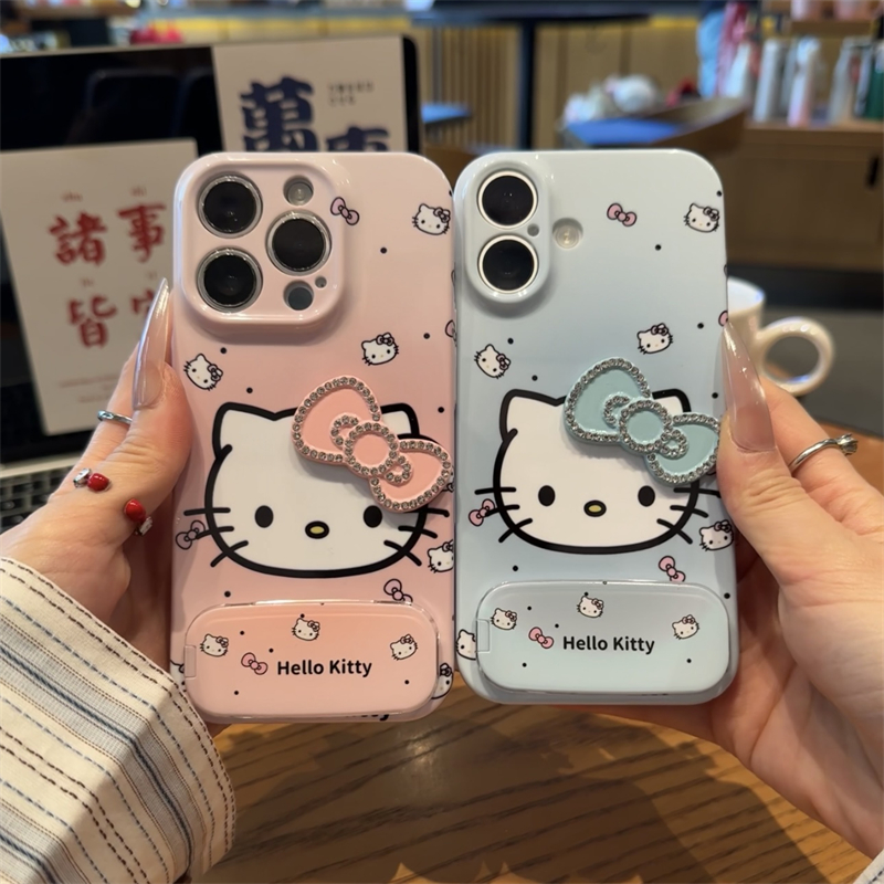 蝴蝶结kt适用iPhone16promax壳苹果13菲林14华为mate70卡通vivo小米15全包oppo红米k80硬壳12/11新款p70