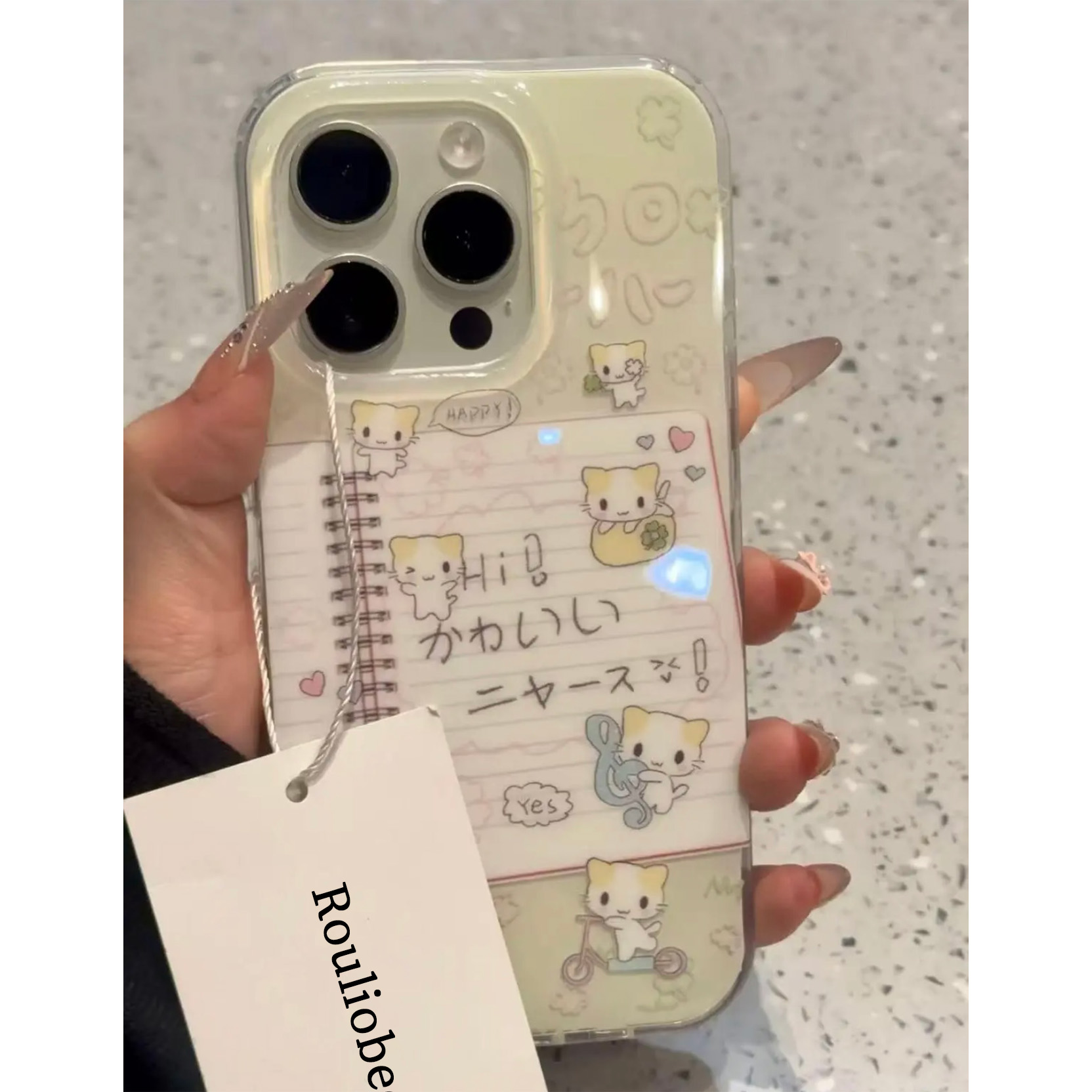 KEWU棉花糖猫咪适用苹果16promax手机壳iphone13/14新款15pro华为mate70荣耀vivox200小米15OPPO双层防摔软套
