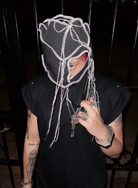 Disark 新品重磅横机罗纹暗黑解构风头套