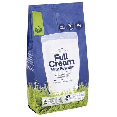 澳洲代购 woolworths青少年成人学生孕妇全脂高钙奶粉全脂奶粉1kg