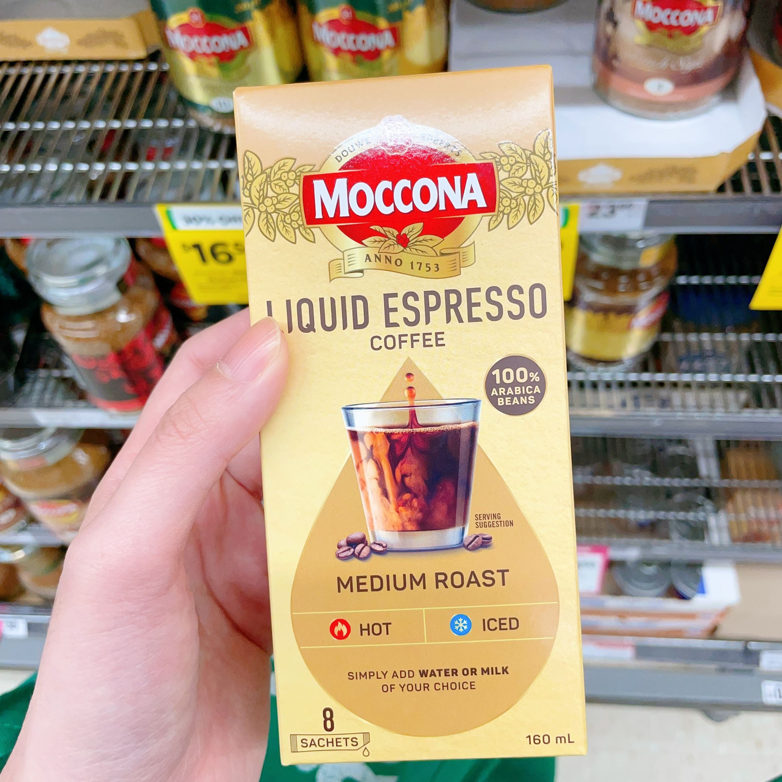 澳洲直邮 moccona 摩可纳液体浓缩咖啡 100%阿拉比卡咖啡豆袋装