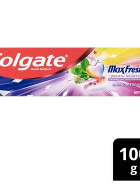 澳洲直邮Colgate Max Fresh 澳新限定 爱心七彩彩虹晶片牙膏 100g