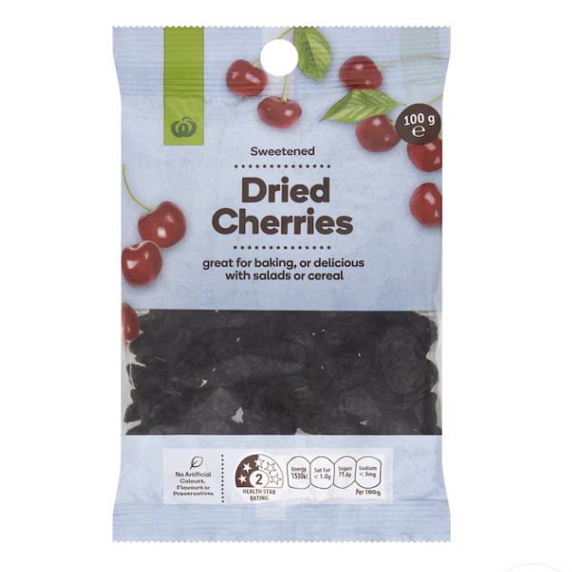 澳洲代购直邮woolworths 超市自营 优质果干蓝莓干樱桃干杏干100g