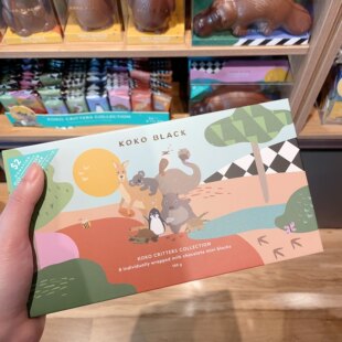 伴手礼 澳洲代购 土澳特色动物巧克力礼盒 Black 160g 直邮Koko