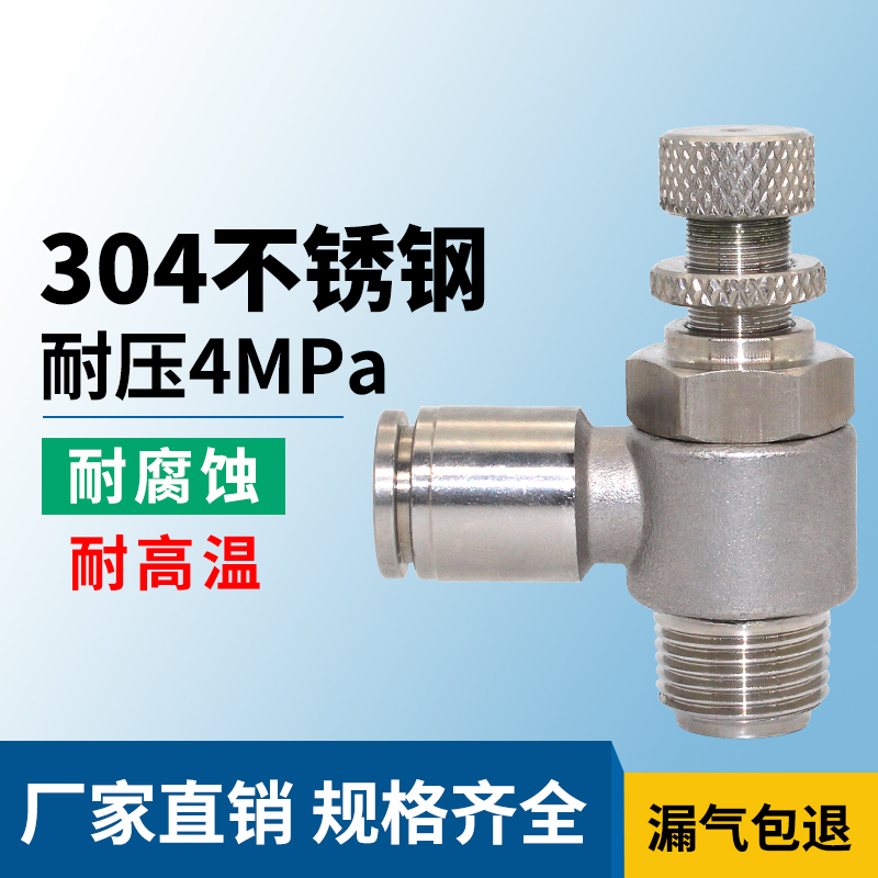 304不锈钢PU气管可调气接头