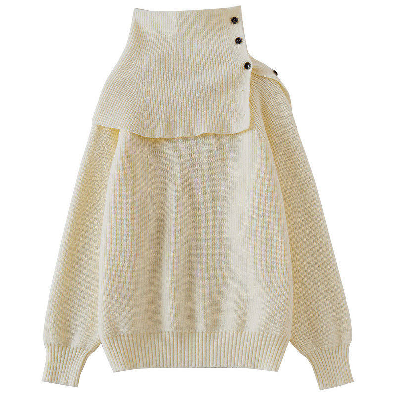 【玉米粉丝专享】可拆卸纽扣围脖圆领套头毛衣SR229,女装/女士精品,毛衣,淘宝优惠券,粉丝福利购,淘宝优惠卷