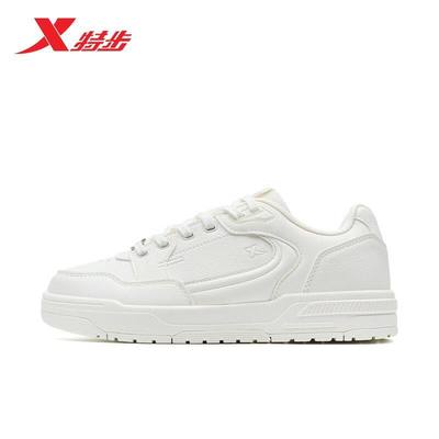 特步女鞋创新小板板鞋2026春季新款女耐磨休闲运动鞋974118310071