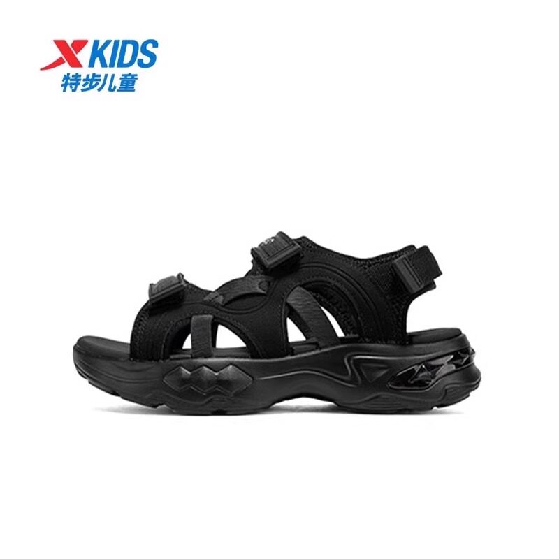 特步女童凉鞋2025夏季新款透气运动休闲凉拖沙滩鞋675314504002