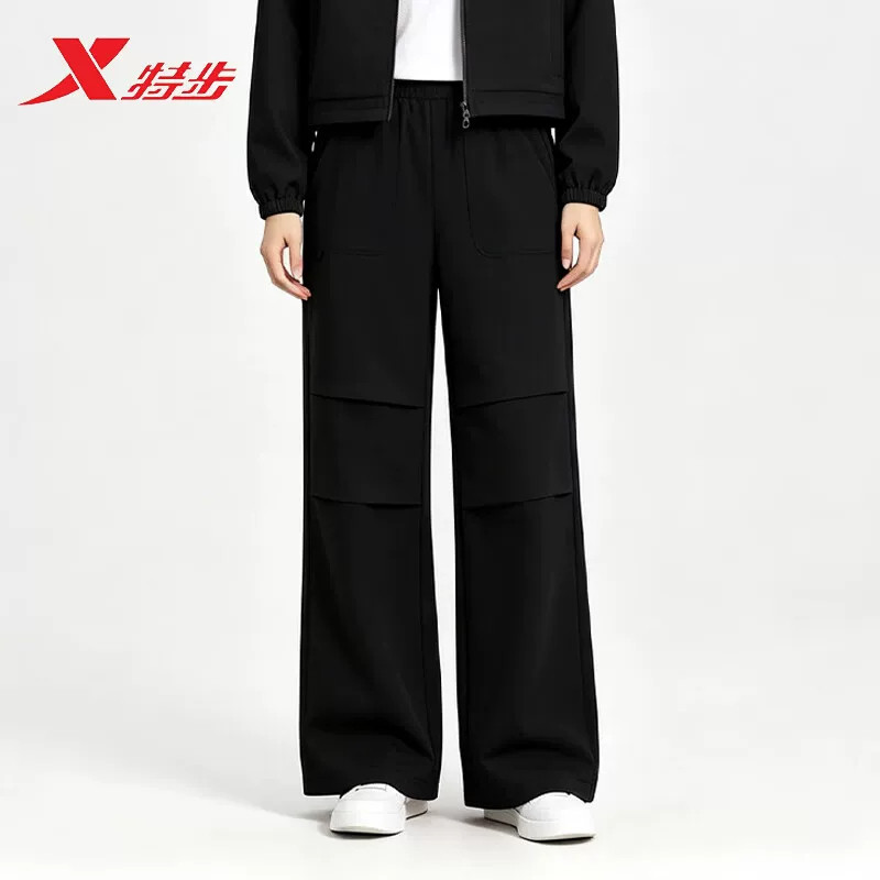 特步户外梭织运动长裤2026秋新款女裤直筒透气工装裤974328980271