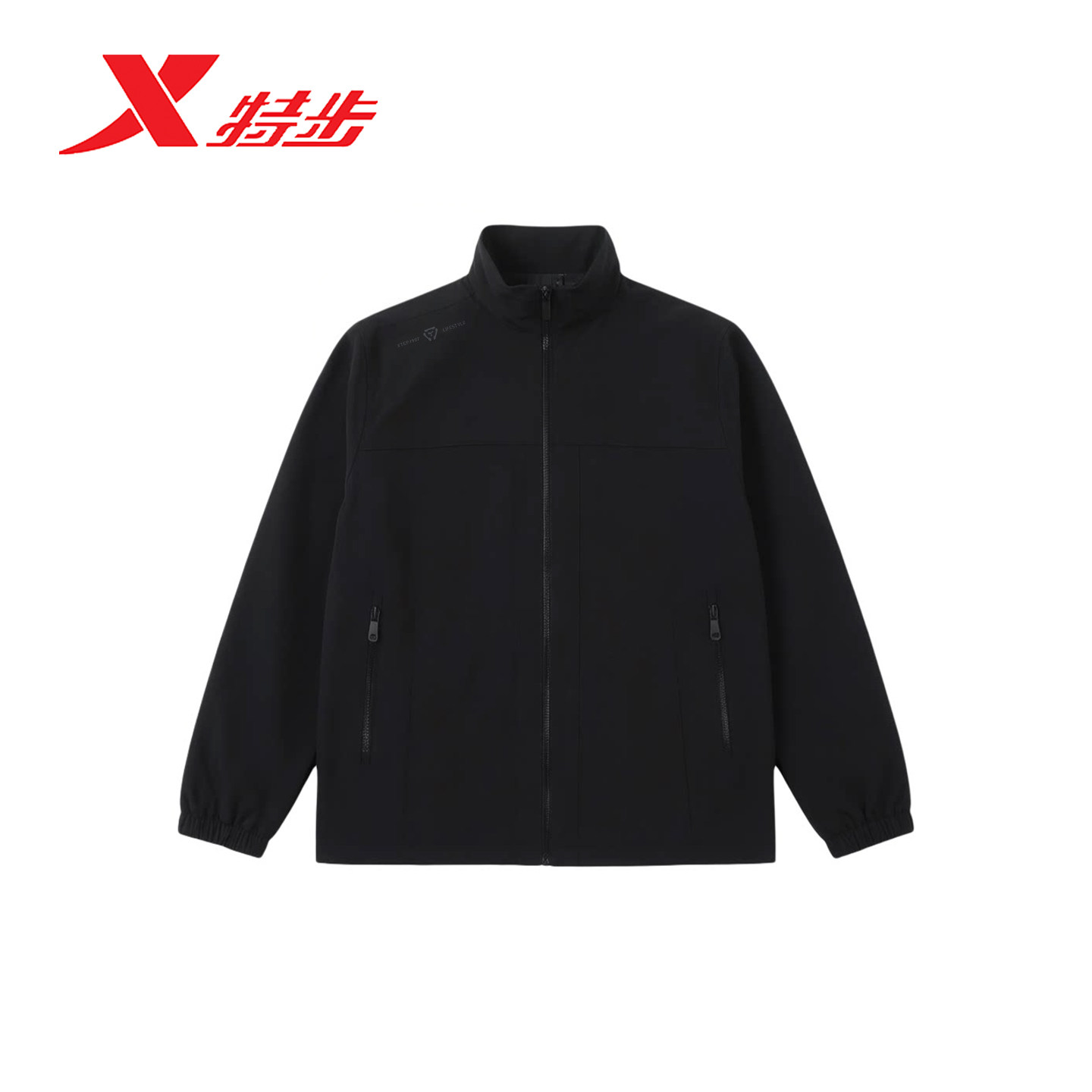 特步双层风衣2026秋季新款男款宽松立领梭织薄外套974329150179