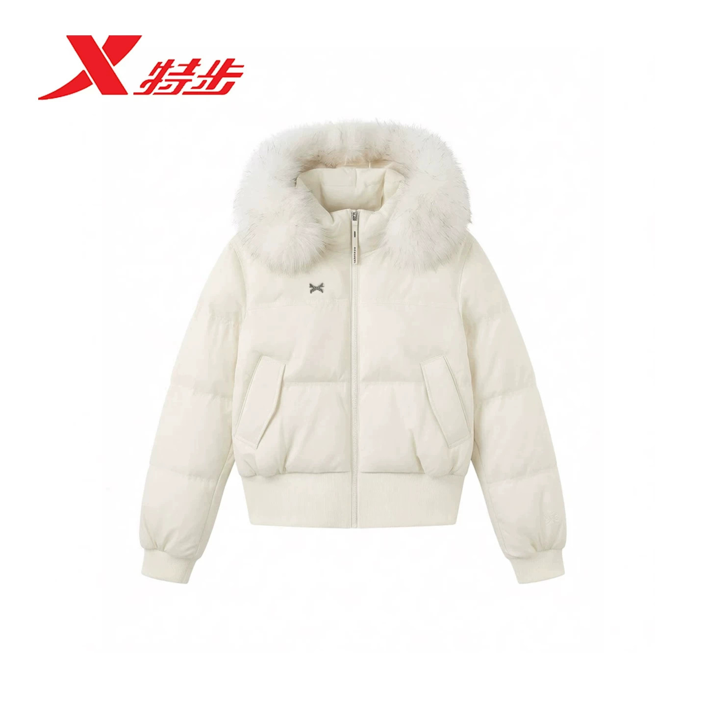 特步羽绒服女款鸭绒2026冬季