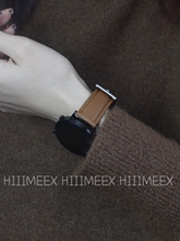 HIIIMEEX新款真皮小羊皮适用华为gt3表带gt2手表带真皮保时捷ecg版watch3pro智能手表gs3pro荣耀magic2男女2e