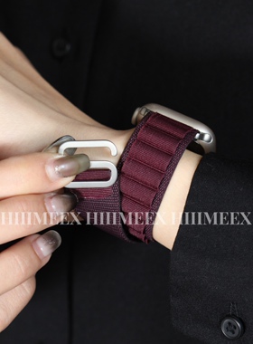 HIIIMEEX适用苹果手表 舒适高山回环运动iwatch表带applewatch8尼龙回环