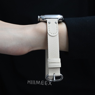 休闲舒适透气applewatch尼龙苹果表带华为gt4尼龙表带 尼龙iwatch表带细版 HIIIMEEX适用苹果手表 创意新款