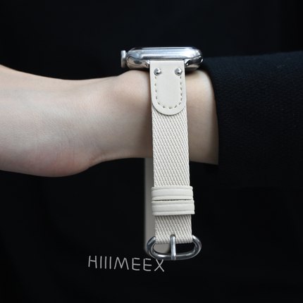 HIIIMEEX适用苹果手表  创意新款尼龙iwatch表带细版休闲舒适透气applewatch尼龙苹果表带华为gt4尼龙表带
