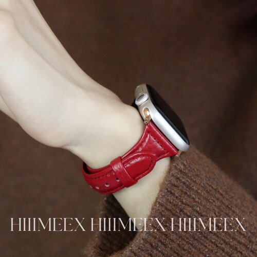HIIIMEEX表带荔枝纹真皮小蛮腰