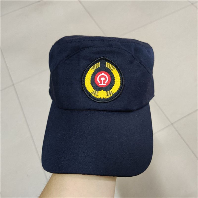 铁路乘务帽机车司机机械师帽检修机务车辆藏青工作帽铁路乘务