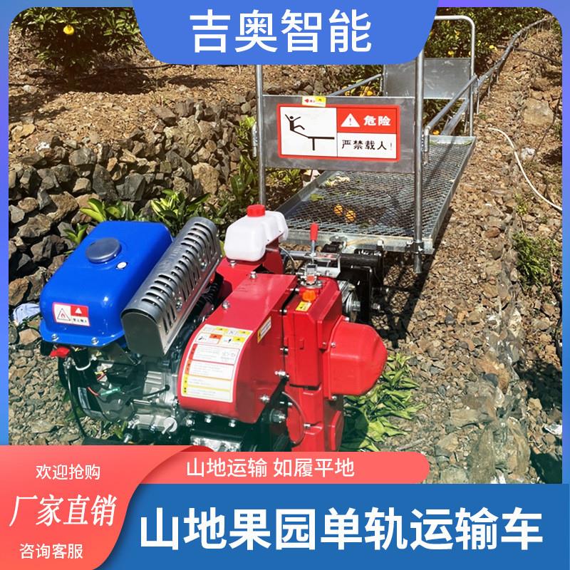 单轨道运输车山地果园单轨运输车辆 牵引轨道车汽油柴油双轨运输