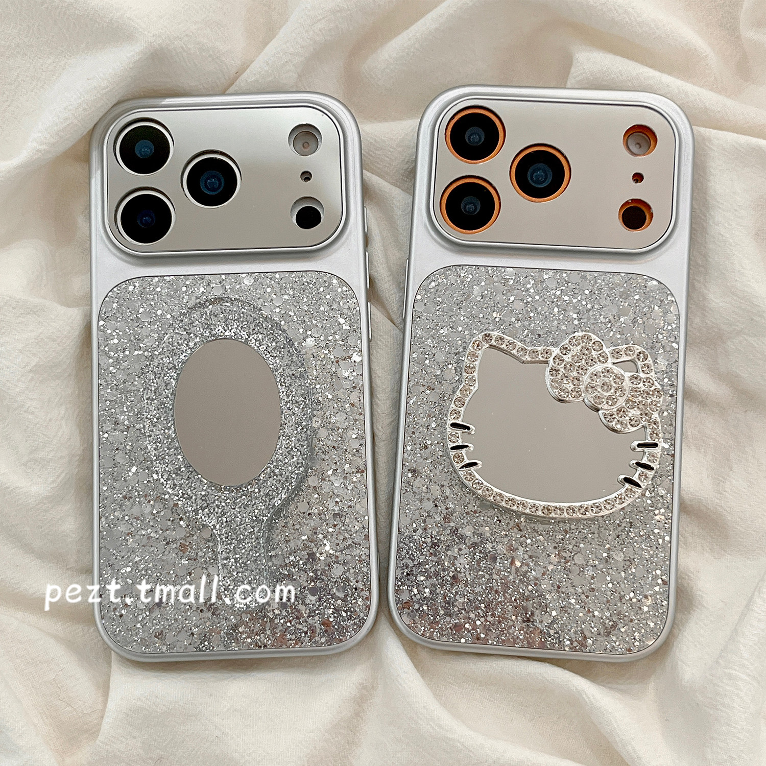 闪粉色镜子带磁吸支架适用苹果17手机壳镜面hellokitty轻奢iphone16promax高级感17promax新款15防摔16女全包,3C数码配件,手机保护套/壳,淘宝优惠券,粉丝福利购,淘宝优惠卷