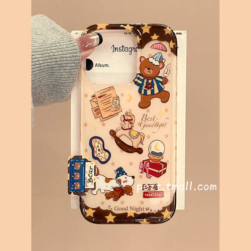 星星木马可爱小熊小狗手机壳新款