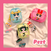 可爱飞天小女警适用AirPods1 2保护套AirPods4代苹果耳机套无线蓝牙耳机壳airpodspro3 2硅胶女防摔新三代软