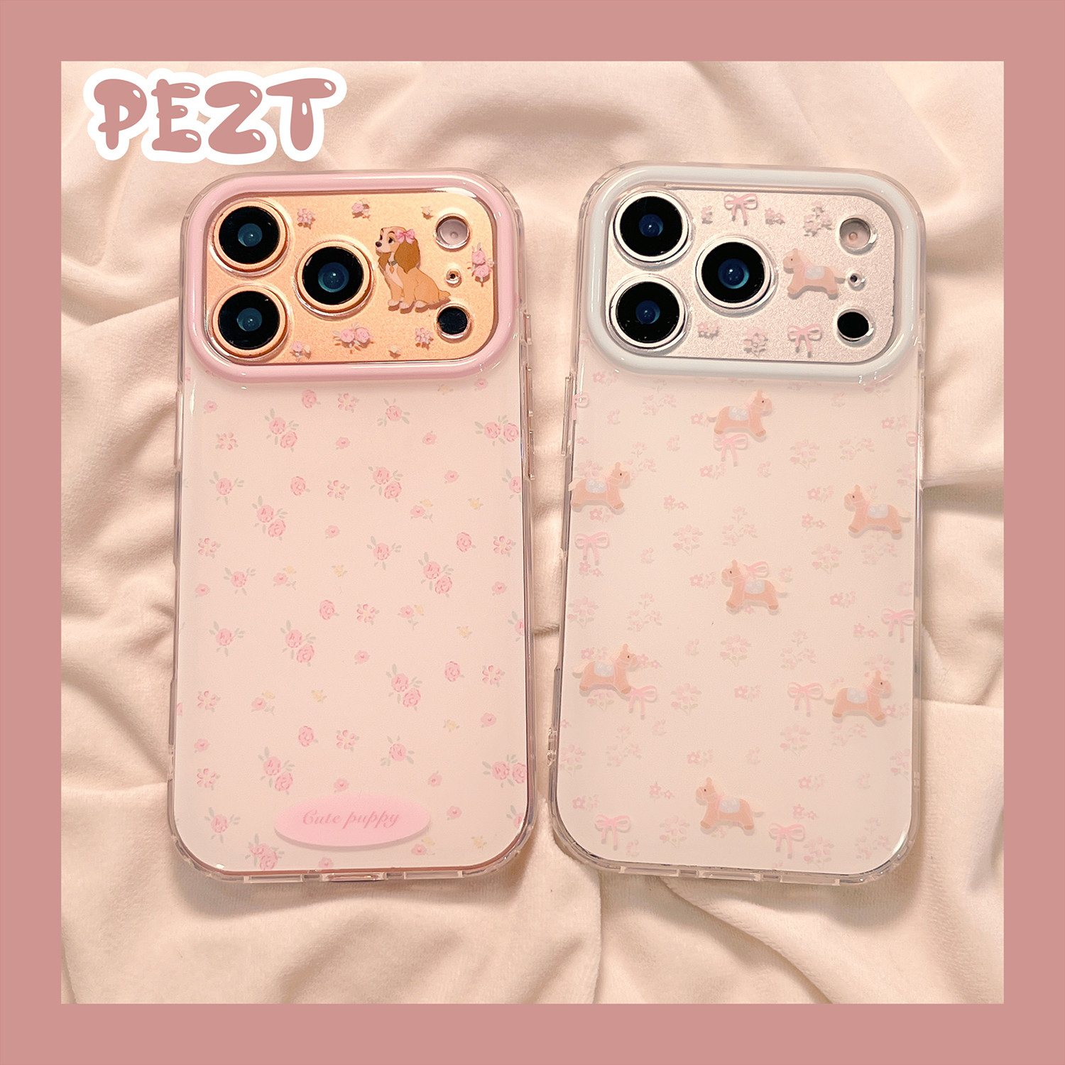 小清新碎花少女心适用苹果17手机壳小马iphone16promax日韩风17promax新款15防摔保护套14软壳硅胶16女13全包
