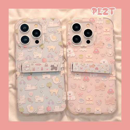 苹果手机壳IMD双层可爱猫咪小狗