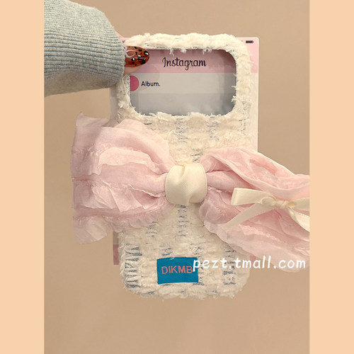 立体蝴蝶结少女心手机壳绒布