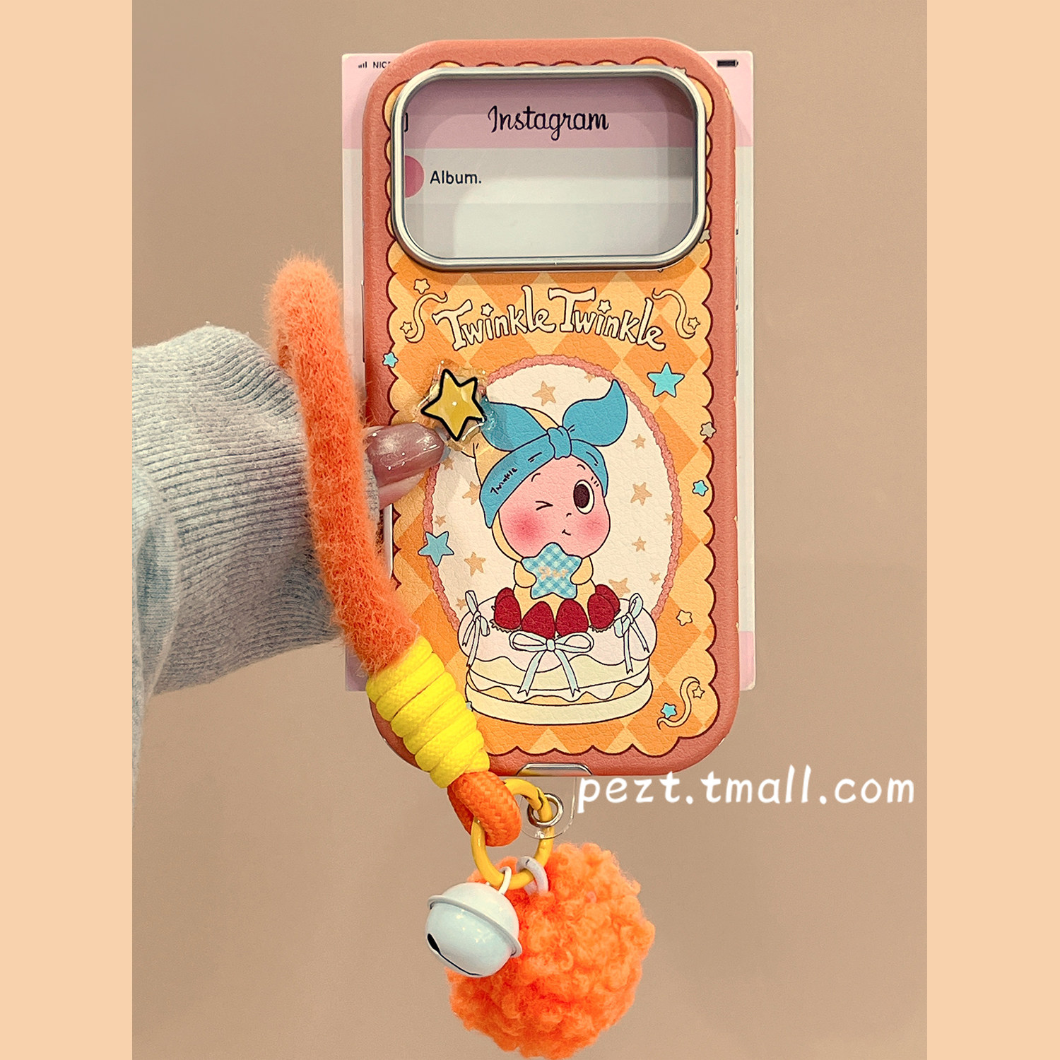 潮玩可爱星星人手机壳皮质