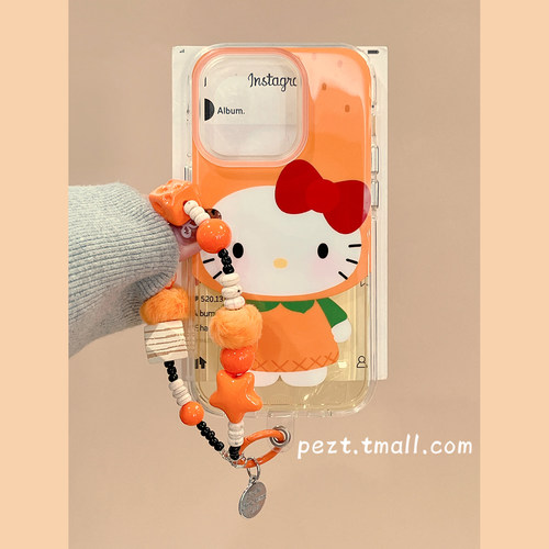 橘子头像hellokitty手机壳带手链