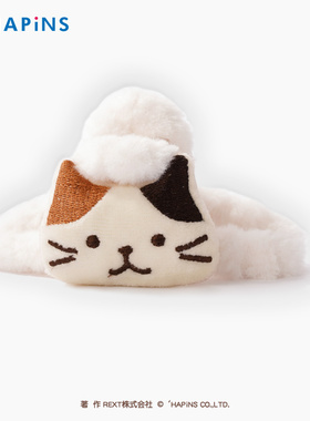 HAPiNS2025毛绒小猫发夹女抓夹大号气质后脑勺盘发头饰鲨鱼夹