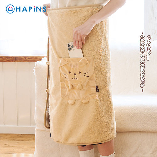 HAPiNS三花猫工位披肩毛毯空调毯披肩毯秋冬午休毯子小毯子睡