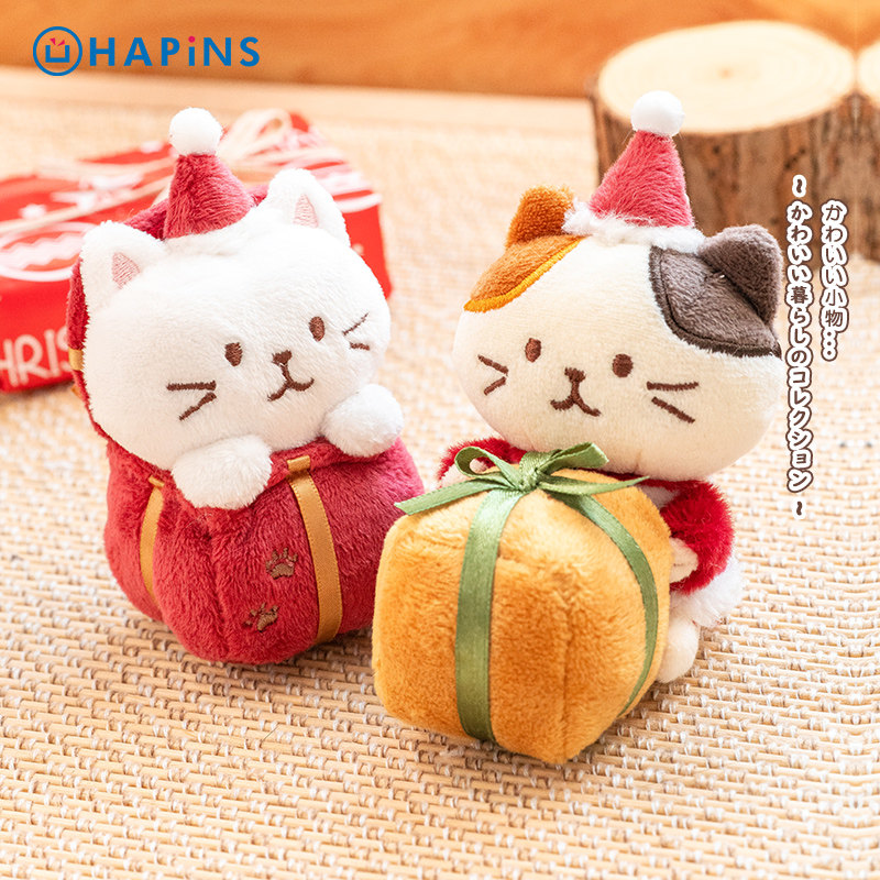 【圣诞节礼物】HAPiNS小猫挂饰毛绒公仔挂玩偶包包挂件树麋鹿雪人