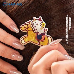 【马年小猫发夹】HAPiNS头饰小马发夹边夹侧边刘海夹碎发发卡bb夹