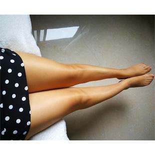 奢华慕斯质感加长油亮超薄丝袜全透明肤色连裤 性感油光闪光T裆 袜