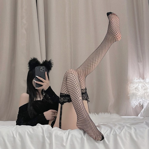 吊袜丝袜红边撞色宽边一体袜黑丝过膝连裤袜性感纯欲女镂空超薄款